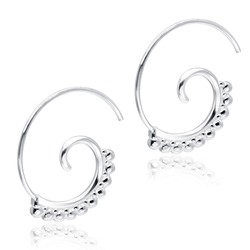 Unique Designed With CZ Stone Silver Hanging Earring STS-5581